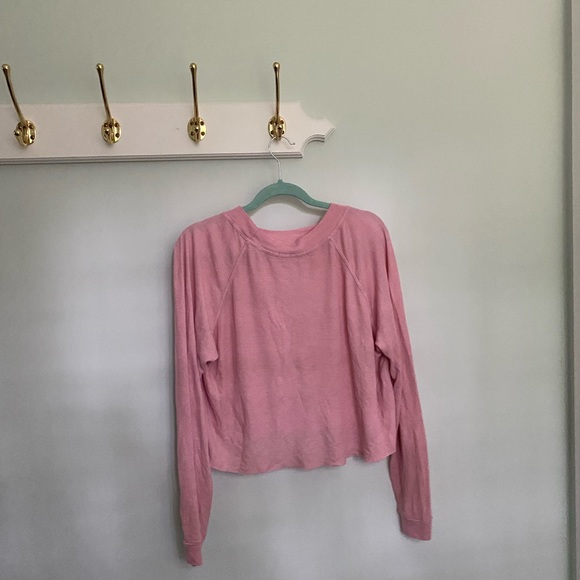 WILDFOX waffle knit pink “Dog Person” long sleeve - Picture 2 of 6